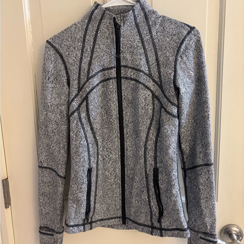 lululemon athletica Gray Full-Zip Utility Jacket with Black Trim